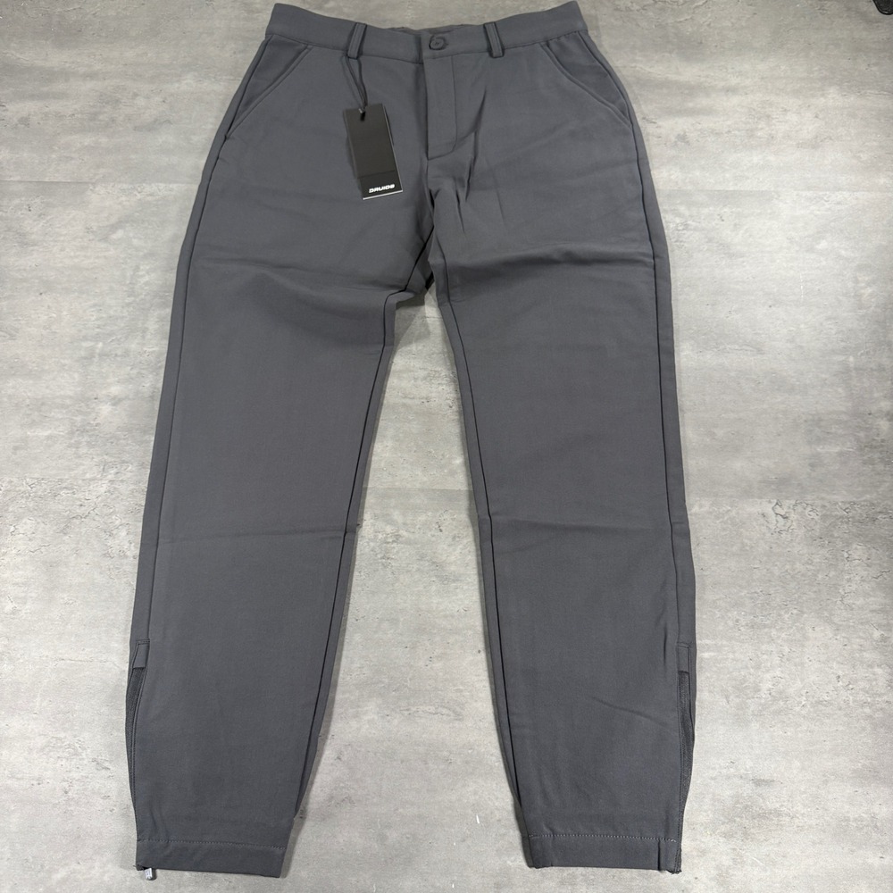 Druids Thermal Winter Golf Joggers Mens 32x32 Charcoal Grey Zippered Cuffs $80